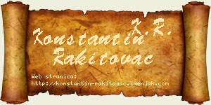 Konstantin Rakitovac vizit kartica